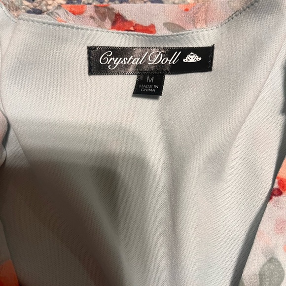 Crystal Doll Floral Ruffle Mini Dress – Size M - Picture 2 of 2